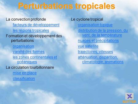 Perturbations tropicales