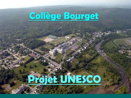 Collège Bourget Projet UNESCO.