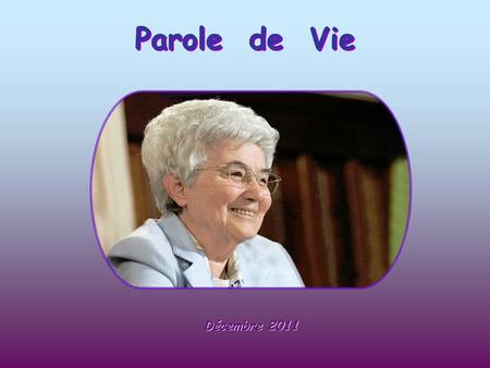 Parole de Vie Décembre 2011.