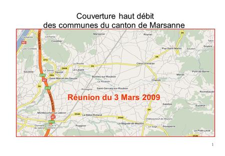 Couverture haut débit Communes du canton de Marsanne