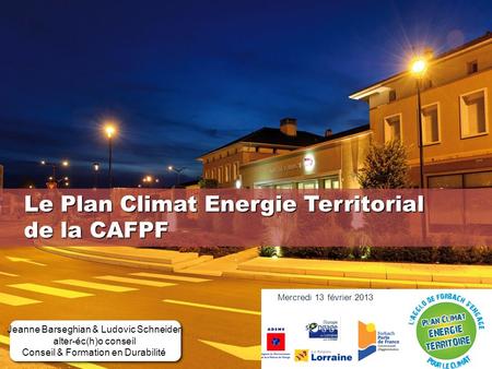 Le Plan Climat Energie Territorial de la CAFPF