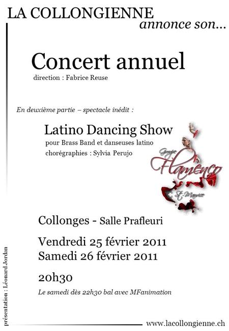 Concert annuel LA COLLONGIENNE annonce son… Latino Dancing Show