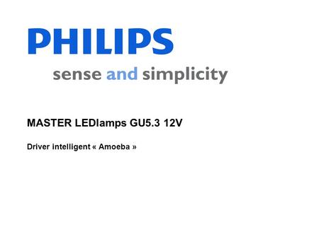 MASTER LEDlamps GU5.3 12V Driver intelligent « Amoeba »