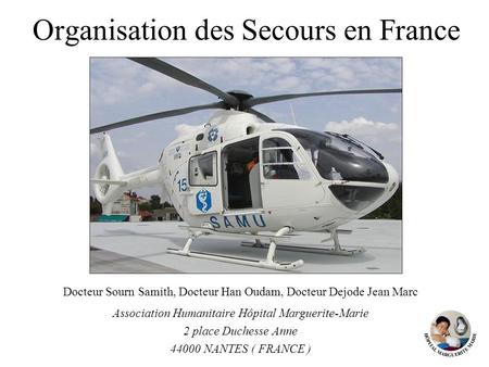 Organisation des Secours en France