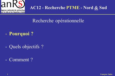 AC12 - Recherche PTME - Nord & Sud