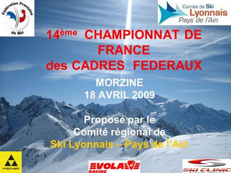 14ème CHAMPIONNAT DE FRANCE des CADRES FEDERAUX