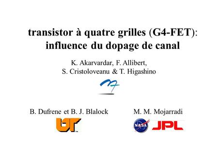 transistor à quatre grilles (G4-FET): influence du dopage de canal