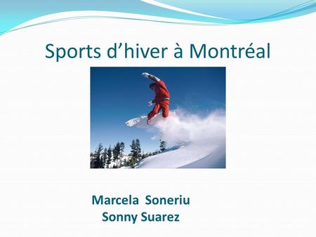 Sports d’hiver à Montréal