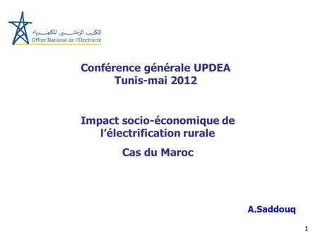 Conférence générale UPDEA Tunis-mai 2012