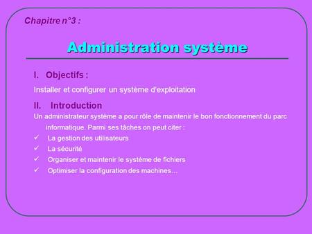 Administration système