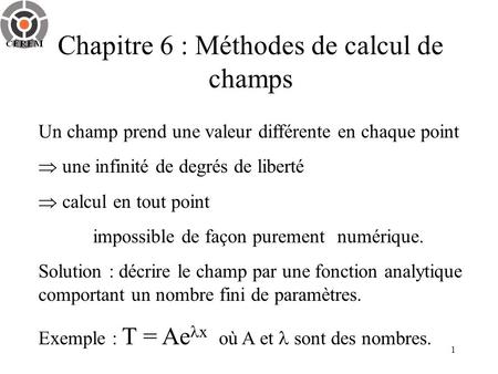 Chapitre 6 : Méthodes de calcul de champs