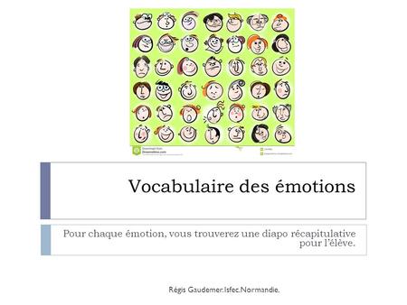 Vocabulaire des émotions