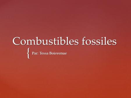 Combustibles fossiles