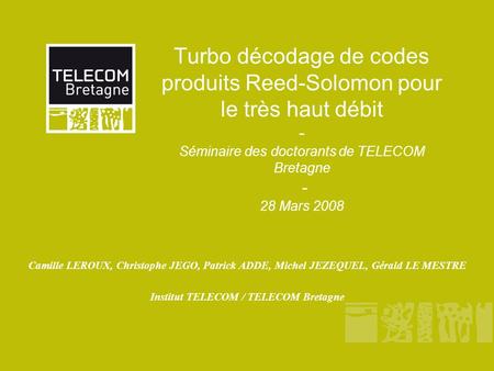 Institut TELECOM / TELECOM Bretagne