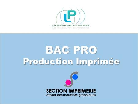 BAC PRO Production Imprimée
