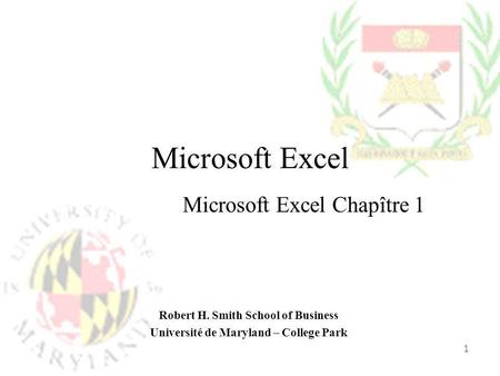 Microsoft Excel Chapître 1