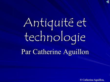 Antiquité et technologie