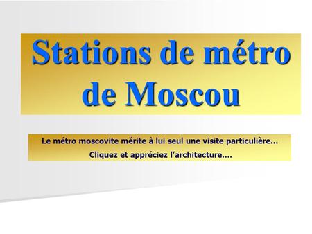 Stations de métro de Moscou