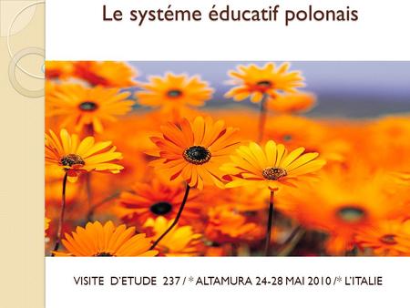Le systéme éducatif polonais