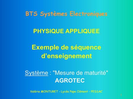 BTS Systèmes Electroniques