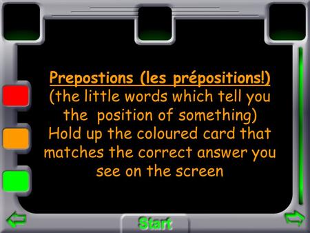 Prepostions (les prépositions