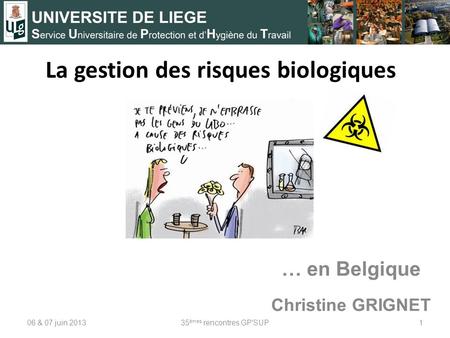 … en Belgique Christine GRIGNET
