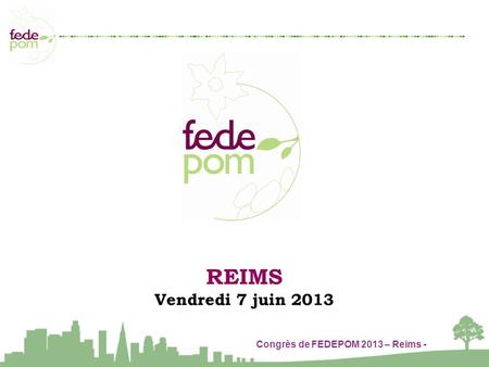 Congrès de FEDEPOM 2013 – Reims -