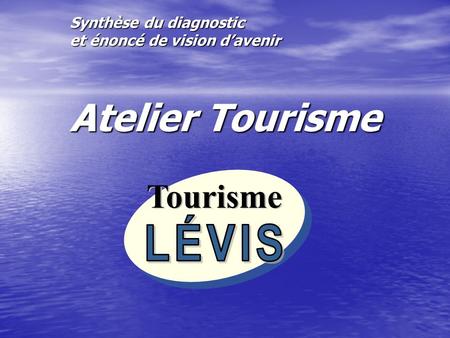 Synthèse du diagnostic et énoncé de vision davenir Atelier Tourisme Tourisme.