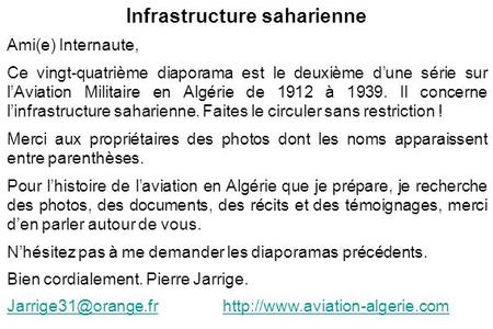 Infrastructure saharienne