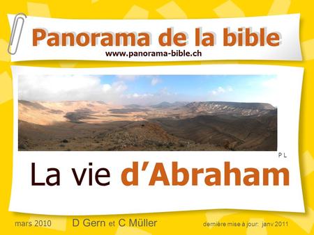 La vie d’Abraham Panorama de la bible