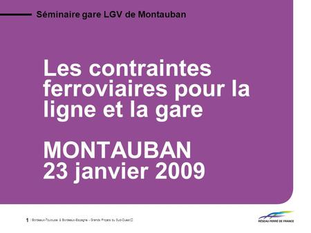 Séminaire gare LGV de Montauban