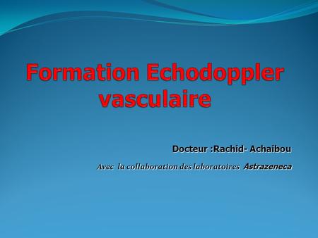 Formation Echodoppler vasculaire
