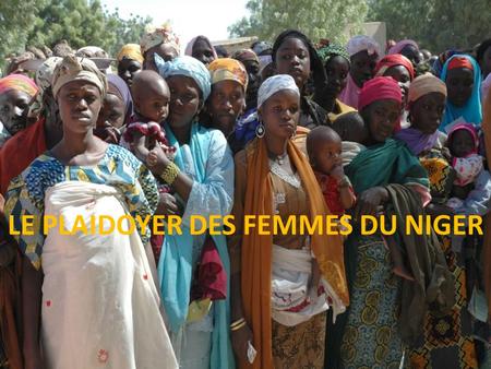 LE PLAIDOYER DES FEMMES DU NIGER