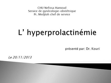 L’ hyperprolactinémie