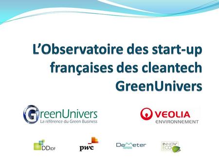 L’Observatoire des start-up françaises des cleantech GreenUnivers