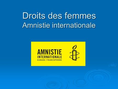 Droits des femmes Amnistie internationale