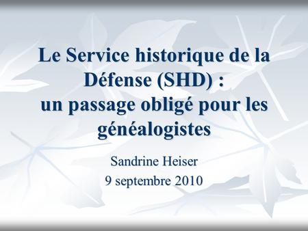 Sandrine Heiser 9 septembre 2010