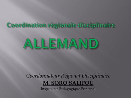 Coordination régionale disciplinaire ALLEMAND