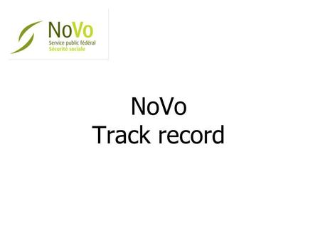NoVo Track record.