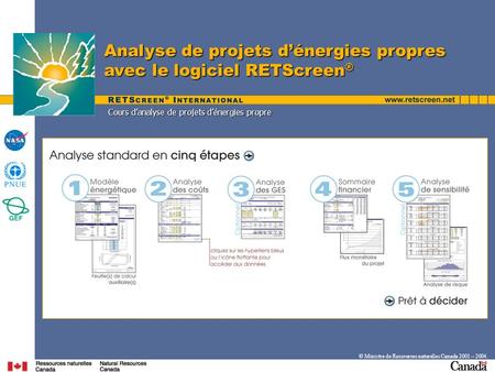 Analyse de projets d’énergies propres avec le logiciel RETScreen®