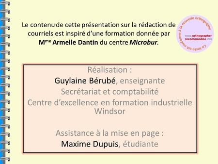 Guylaine Bérubé, enseignante Secrétariat et comptabilité