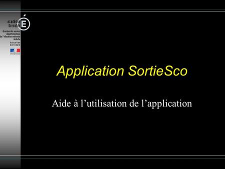 Application SortieSco