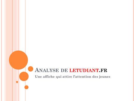Analyse de letudiant.fr