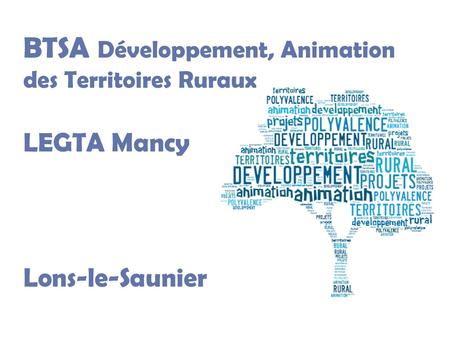 BTSA Développement, Animation des Territoires Ruraux