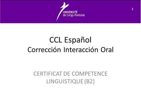 CCL Español Corrección Interacción Oral