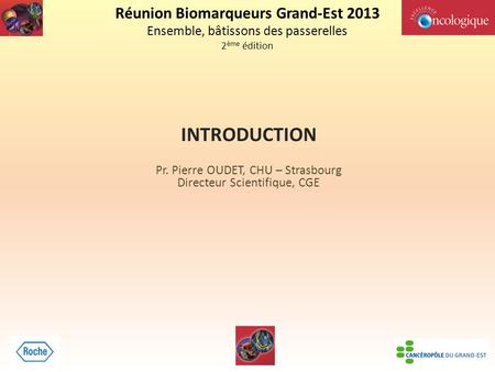 Réunion Biomarqueurs Grand-Est 2013