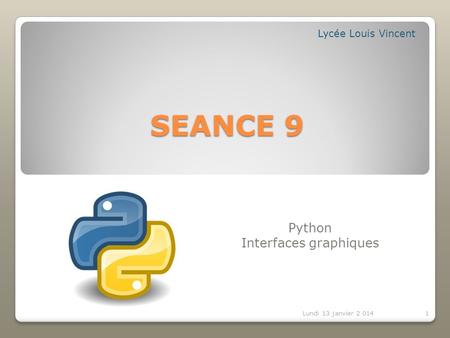 Python Interfaces graphiques