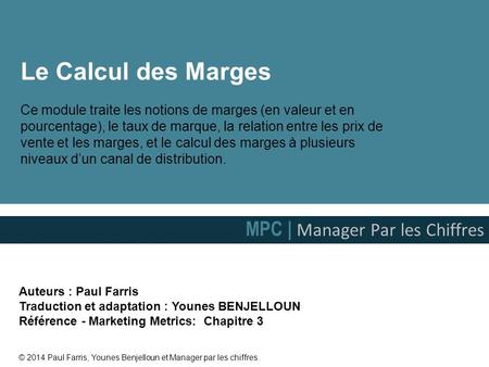 Le Calcul des Marges MPC | Manager Par les Chiffres