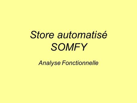 Store automatisé SOMFY