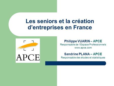 Les seniors et la création d’entreprises en France